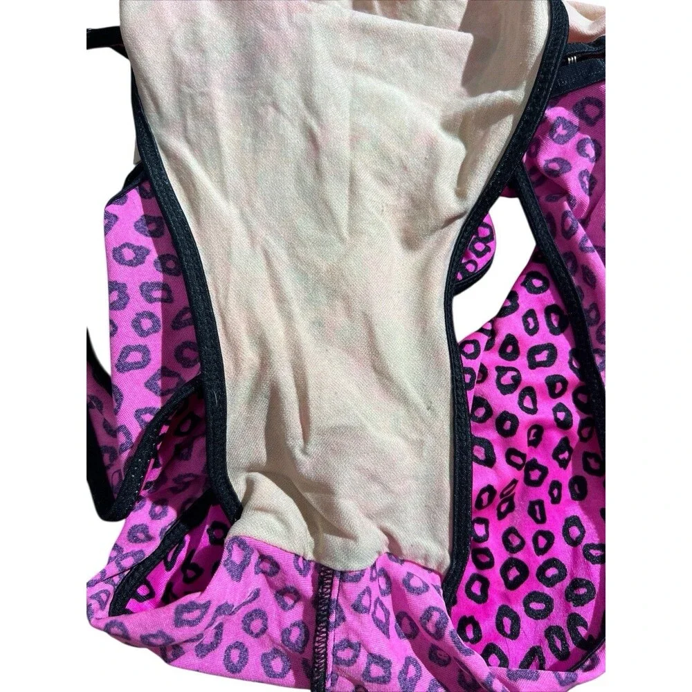 Cole of California Pink Cheetah Print Bathingsuit HTF Sz 12